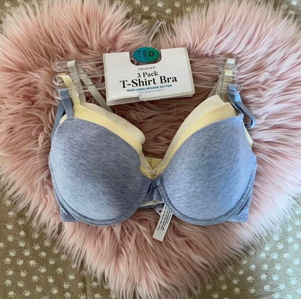 Primark 3 Pack Plain Underwire Se