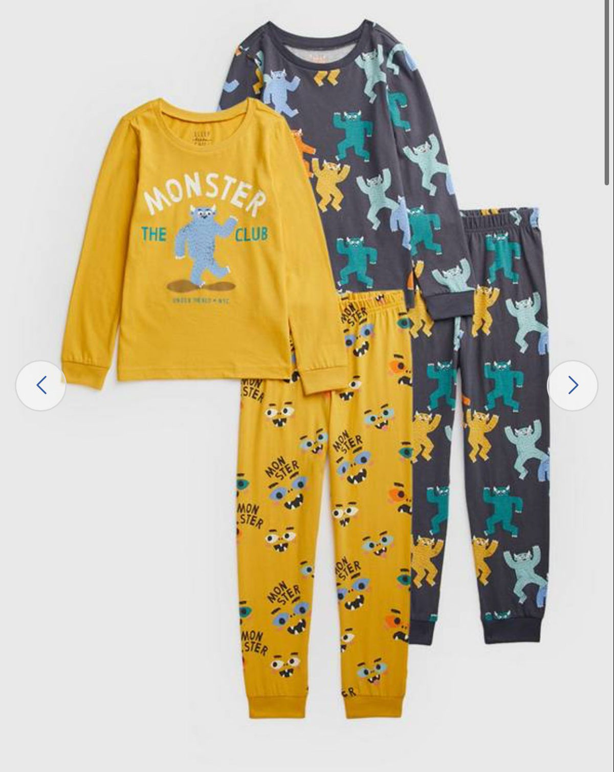 George  monster snuggle fit pjs